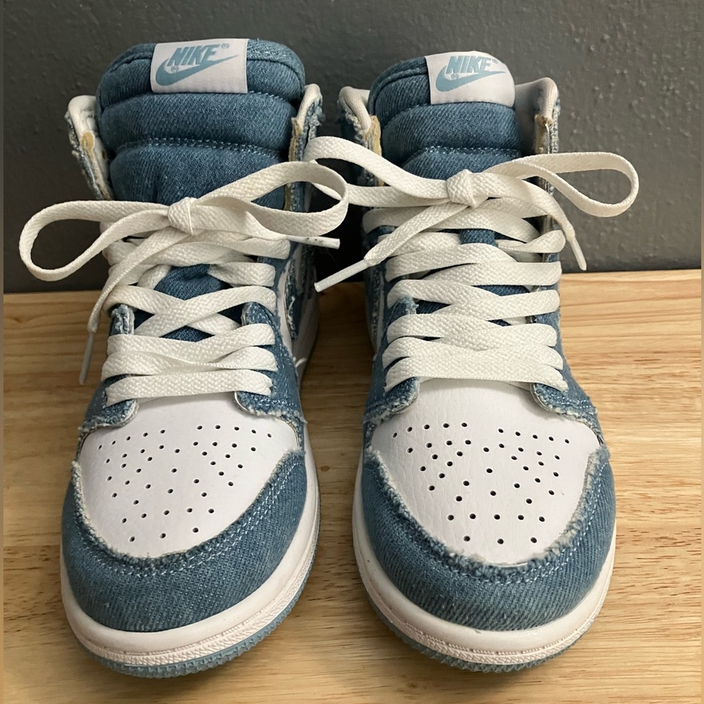 Nike Air Jordan 1 Retro High OG Denim RARE Jordans Sneakers Jeans Shoes - Picture 2 of 10
